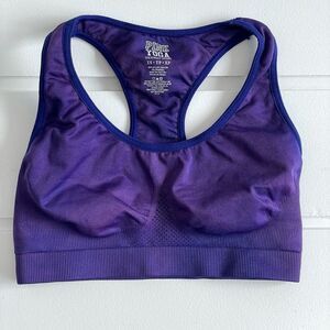 Pink Victoria's Secret YOGA Racer Back Sports Bra Women's Size XS Purple Tie Dye